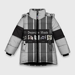 Куртка зимняя для девочки Группа Depeche Mode, цвет: 3D-черный