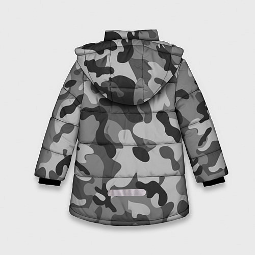 Зимняя куртка для девочки Ночной Камуфляж 1 / 3D-Черный – фото 2