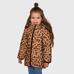 Куртка зимняя для девочки Жираф, цвет: 3D-черный — фото 2