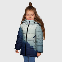 Куртка зимняя для девочки Орел над Лесом, цвет: 3D-черный — фото 2