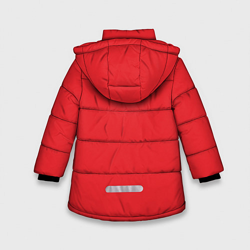 Зимняя куртка для девочки Довольный мопс: реализм / 3D-Черный – фото 2