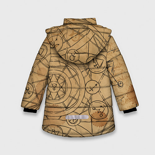 Зимняя куртка для девочки Код да Винчи / 3D-Черный – фото 2