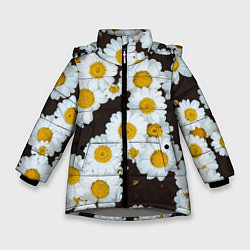Куртка зимняя для девочки Аромашки, цвет: 3D-светло-серый