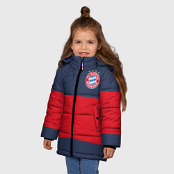 Куртка зимняя для девочки Bayern Munchen - Red-Blue FCB 2022 NEW, цвет: 3D-черный — фото 2