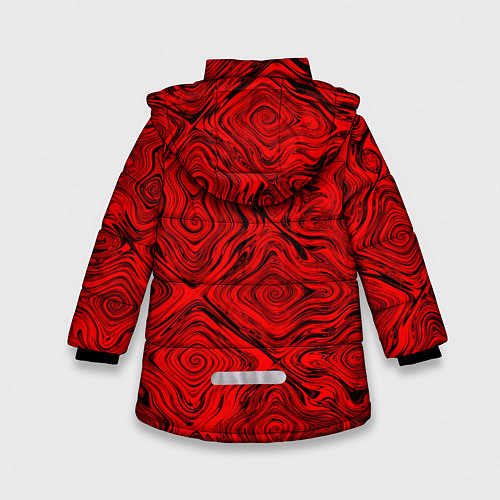 Зимняя куртка для девочки Tie-Dye red / 3D-Черный – фото 2