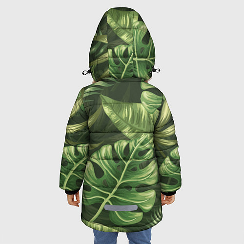 Зимняя куртка для девочки Доисторический лес / 3D-Красный – фото 4