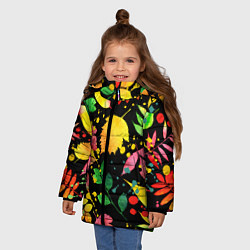 Куртка зимняя для девочки Осень, цвет: 3D-черный — фото 2