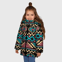 Куртка зимняя для девочки Ethnic of Egypt, цвет: 3D-черный — фото 2