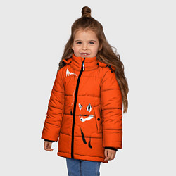 Куртка зимняя для девочки Лисица, цвет: 3D-светло-серый — фото 2