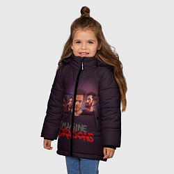 Куртка зимняя для девочки Группа Imagine Dragons, цвет: 3D-черный — фото 2