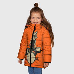 Куртка зимняя для девочки Drums Fox, цвет: 3D-черный — фото 2