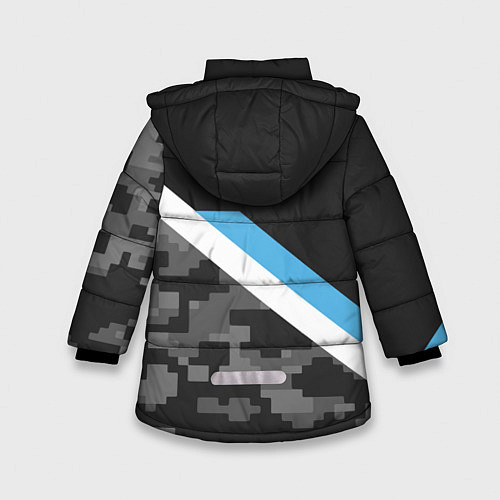 Зимняя куртка для девочки BMW: Pixel Military / 3D-Черный – фото 2