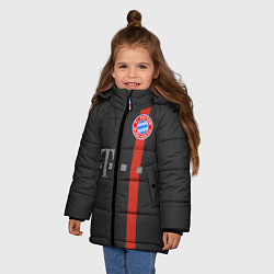 Куртка зимняя для девочки Bayern FC: Black 2018, цвет: 3D-светло-серый — фото 2