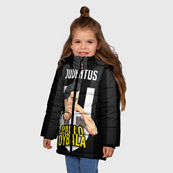 Куртка зимняя для девочки FC Juventus: Paulo Dybala, цвет: 3D-черный — фото 2