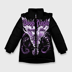 Куртка зимняя для девочки Deep Purple: Greatest Hits, цвет: 3D-черный