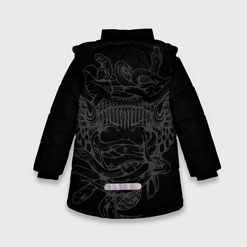 Зимняя куртка для девочки Горгона Медуза / 3D-Черный – фото 2