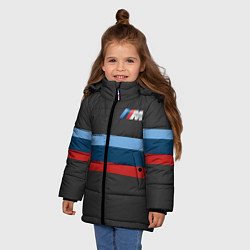 Куртка зимняя для девочки BMW 2018 M Sport, цвет: 3D-черный — фото 2