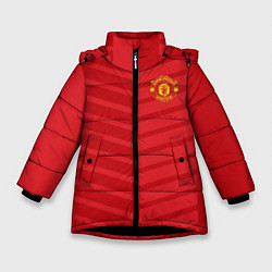 Куртка зимняя для девочки FC Manchester United: Reverse, цвет: 3D-черный