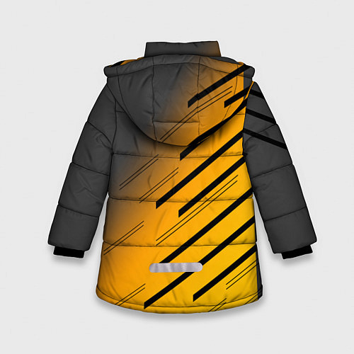 Зимняя куртка для девочки PUBG: Lines Style / 3D-Черный – фото 2