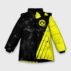 Куртка зимняя для девочки FC Borussia Dortmund: Abstract, цвет: 3D-черный