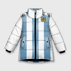Куртка зимняя для девочки Сборная Аргентины: ЧМ-2018, цвет: 3D-черный