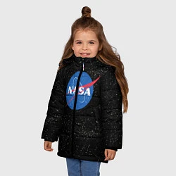 Куртка зимняя для девочки NASA: Endless Space, цвет: 3D-светло-серый — фото 2