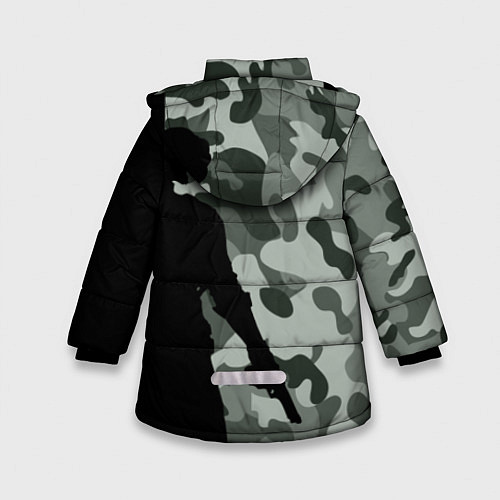 Зимняя куртка для девочки PUBG: Camo Shadow / 3D-Черный – фото 2