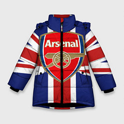 Куртка зимняя для девочки FC Arsenal: England, цвет: 3D-черный
