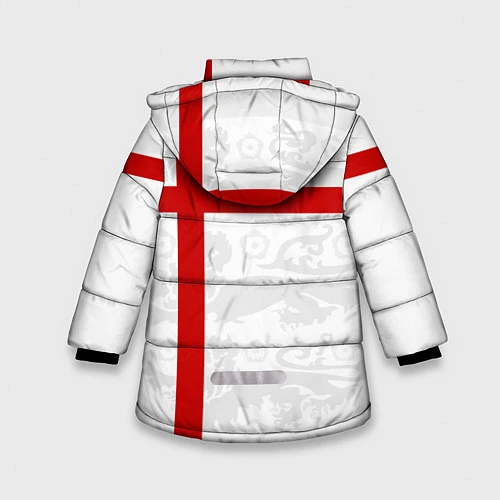 Зимняя куртка для девочки Сборная Англии / 3D-Черный – фото 2