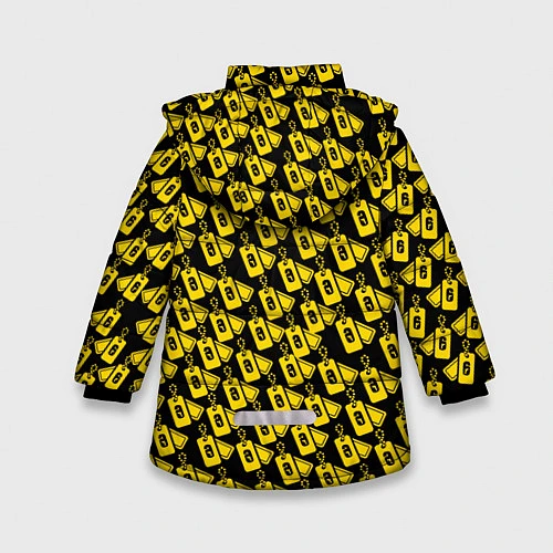 Зимняя куртка для девочки Rainbow Six: Champion Yellow / 3D-Черный – фото 2