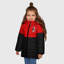 Куртка зимняя для девочки АC Milan: R&B Sport, цвет: 3D-черный — фото 2