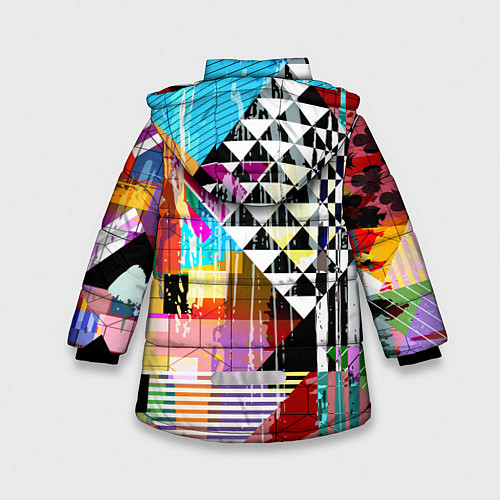 Зимняя куртка для девочки RGB Geometry / 3D-Черный – фото 2
