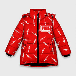 Куртка зимняя для девочки PUBG: Red Weapon, цвет: 3D-черный