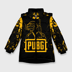 Куртка зимняя для девочки PUBG: Black Soldier, цвет: 3D-черный