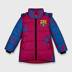 Куртка зимняя для девочки FC Barcelona: Purple Original, цвет: 3D-красный