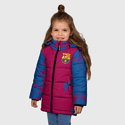 Куртка зимняя для девочки FC Barcelona: Purple Original, цвет: 3D-красный — фото 2