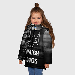 Куртка зимняя для девочки Watch Dogs: Hacker, цвет: 3D-светло-серый — фото 2
