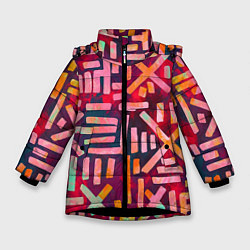 Зимняя куртка для девочки Geometry Etnic