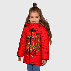 Куртка зимняя для девочки Фёдор из СССР, цвет: 3D-черный — фото 2