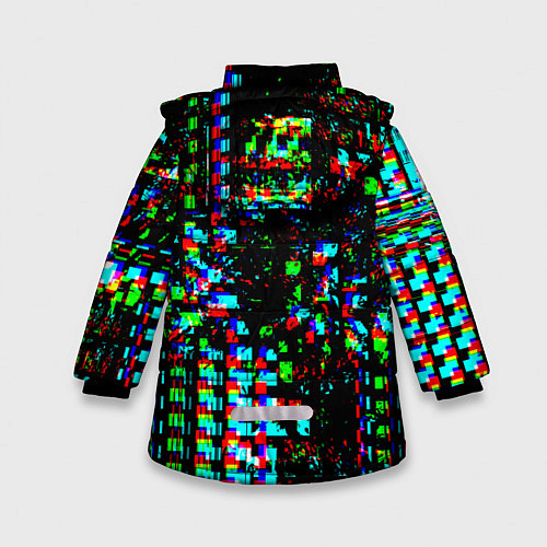 Зимняя куртка для девочки Optical Glitch / 3D-Черный – фото 2