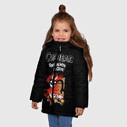 Куртка зимняя для девочки Cuphead: Hell Devil, цвет: 3D-черный — фото 2