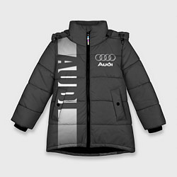 Куртка зимняя для девочки Audi: Grey Sport, цвет: 3D-черный