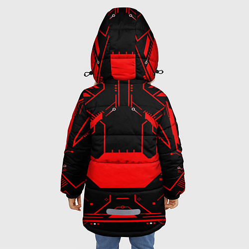 Зимняя куртка для девочки CS:GO - Кирилл / 3D-Красный – фото 4