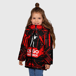 Куртка зимняя для девочки CS:GO - Матвей, цвет: 3D-черный — фото 2