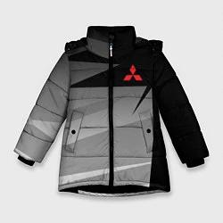 Куртка зимняя для девочки MITSUBISHI SPORT, цвет: 3D-черный