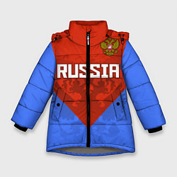 Зимняя куртка для девочки Russia Red & Blue