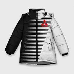 Куртка зимняя для девочки MITSUBISHI SPORT, цвет: 3D-светло-серый