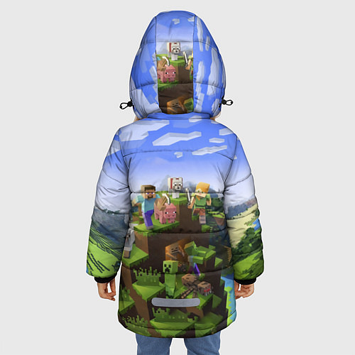Зимняя куртка для девочки Minecraft: Даша / 3D-Светло-серый – фото 4