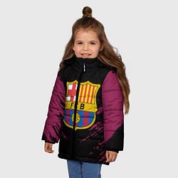 Куртка зимняя для девочки Barcelona FC: Sport Fashion, цвет: 3D-черный — фото 2
