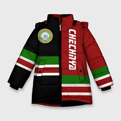 Куртка зимняя для девочки Chechnya, Russia, цвет: 3D-черный